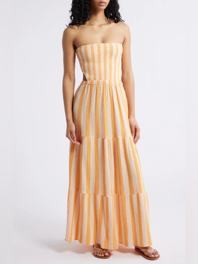 Rip Curl Mango Stripe Surf Maxi Dress Large
